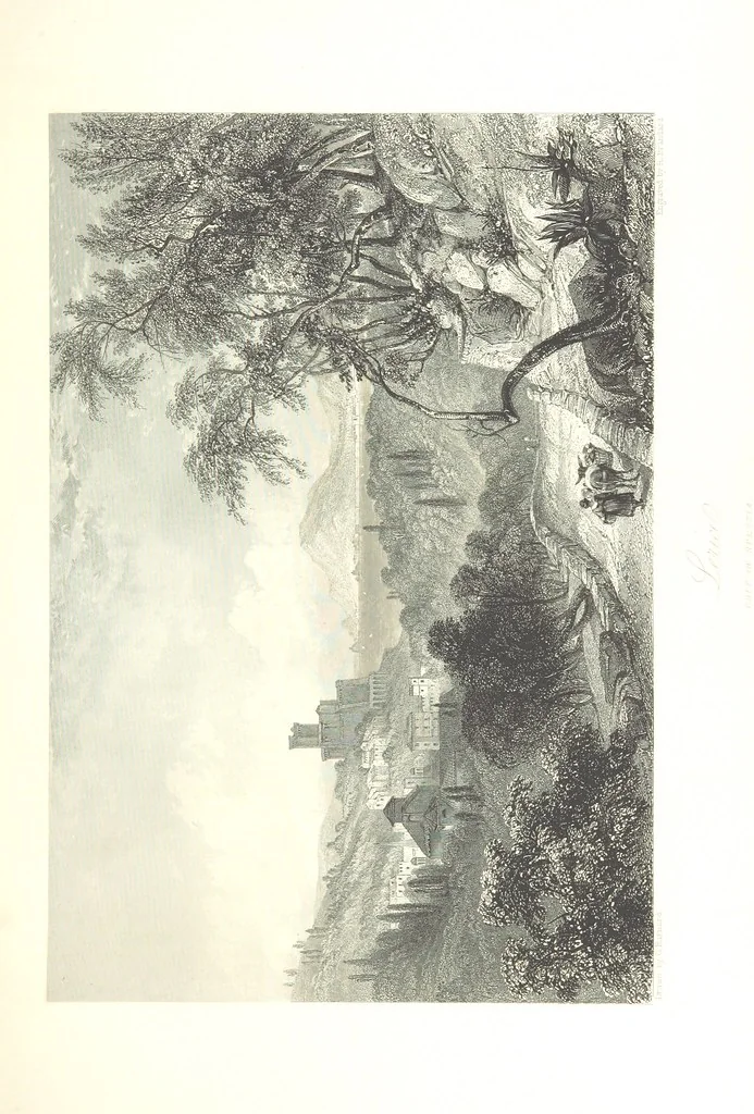 An illustration from Italy, classical, historical and picturesque. Illustrated in a series of views from drawings by Stanfield, R. A., Roberts, R. A., Harding, Prout, Leitch, Brockedon, Barnard, &c. &c. With descriptions of the scenes. Preceded by an introductory essay, on the recent history and present condition of Italy and the Italians, by Camillo Mapei (translated by David Dundas Scott), 1859, leaf 151