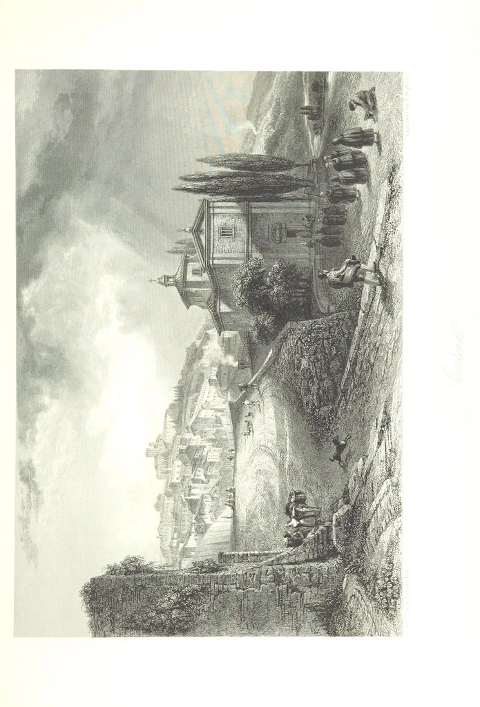 An illustration from Italy, classical, historical and picturesque. Illustrated in a series of views from drawings by Stanfield, R. A., Roberts, R. A., Harding, Prout, Leitch, Brockedon, Barnard, &c. &c. With descriptions of the scenes. Preceded by an introductory essay, on the recent history and present condition of Italy and the Italians, by Camillo Mapei (translated by David Dundas Scott), 1859, leaf 215
