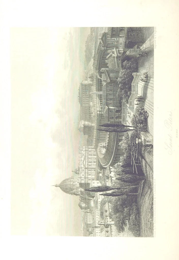 An illustration from Italy, classical, historical and picturesque. Illustrated in a series of views from drawings by Stanfield, R. A., Roberts, R. A., Harding, Prout, Leitch, Brockedon, Barnard, &c. &c. With descriptions of the scenes. Preceded by an introductory essay, on the recent history and present condition of Italy and the Italians, by Camillo Mapei (translated by David Dundas Scott), 1859, leaf 308