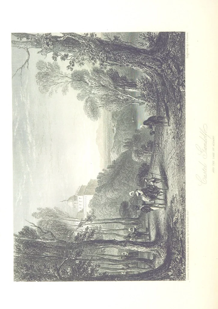 An illustration from Italy, classical, historical and picturesque. Illustrated in a series of views from drawings by Stanfield, R. A., Roberts, R. A., Harding, Prout, Leitch, Brockedon, Barnard, &c. &c. With descriptions of the scenes. Preceded by an introductory essay, on the recent history and present condition of Italy and the Italians, by Camillo Mapei (translated by David Dundas Scott), 1859, leaf 326