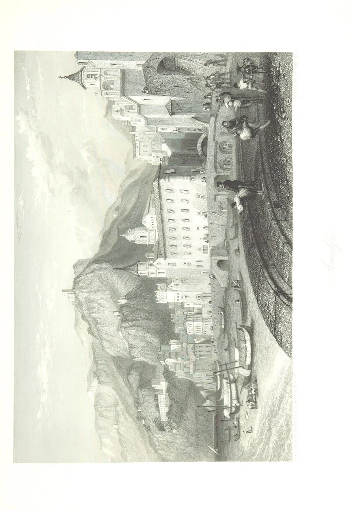 An illustration from Italy, classical, historical and picturesque. Illustrated in a series of views from drawings by Stanfield, R. A., Roberts, R. A., Harding, Prout, Leitch, Brockedon, Barnard, &c. &c. With descriptions of the scenes. Preceded by an introductory essay, on the recent history and present condition of Italy and the Italians, by Camillo Mapei (translated by David Dundas Scott), 1859, leaf 359