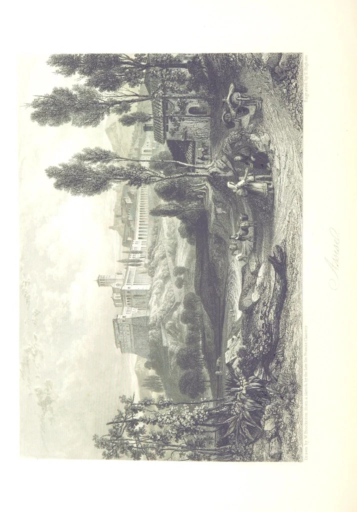 An illustration from Italy, classical, historical and picturesque. Illustrated in a series of views from drawings by Stanfield, R. A., Roberts, R. A., Harding, Prout, Leitch, Brockedon, Barnard, &c. &c. With descriptions of the scenes. Preceded by an introductory essay, on the recent history and present condition of Italy and the Italians, by Camillo Mapei (translated by David Dundas Scott), 1859, leaf 384