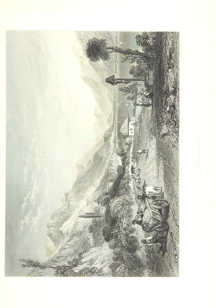 An illustration from Italy, classical, historical and picturesque. Illustrated in a series of views from drawings by Stanfield, R. A., Roberts, R. A., Harding, Prout, Leitch, Brockedon, Barnard, &c. &c. With descriptions of the scenes. Preceded by an introductory essay, on the recent history and present condition of Italy and the Italians, by Camillo Mapei (translated by David Dundas Scott), 1859, leaf 455