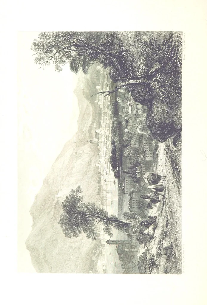 An illustration from Italy, classical, historical and picturesque. Illustrated in a series of views from drawings by Stanfield, R. A., Roberts, R. A., Harding, Prout, Leitch, Brockedon, Barnard, &c. &c. With descriptions of the scenes. Preceded by an introductory essay, on the recent history and present condition of Italy and the Italians, by Camillo Mapei (translated by David Dundas Scott), 1859, leaf 458