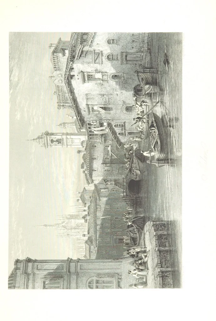 An illustration from Italy, classical, historical and picturesque. Illustrated in a series of views from drawings by Stanfield, R. A., Roberts, R. A., Harding, Prout, Leitch, Brockedon, Barnard, &c. &c. With descriptions of the scenes. Preceded by an introductory essay, on the recent history and present condition of Italy and the Italians, by Camillo Mapei (translated by David Dundas Scott), 1859, leaf 469