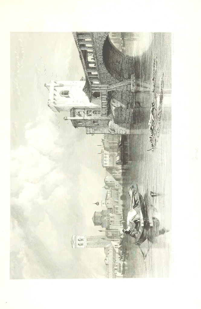 An illustration from Italy, classical, historical and picturesque. Illustrated in a series of views from drawings by Stanfield, R. A., Roberts, R. A., Harding, Prout, Leitch, Brockedon, Barnard, &c. &c. With descriptions of the scenes. Preceded by an introductory essay, on the recent history and present condition of Italy and the Italians, by Camillo Mapei (translated by David Dundas Scott), 1859, leaf 473