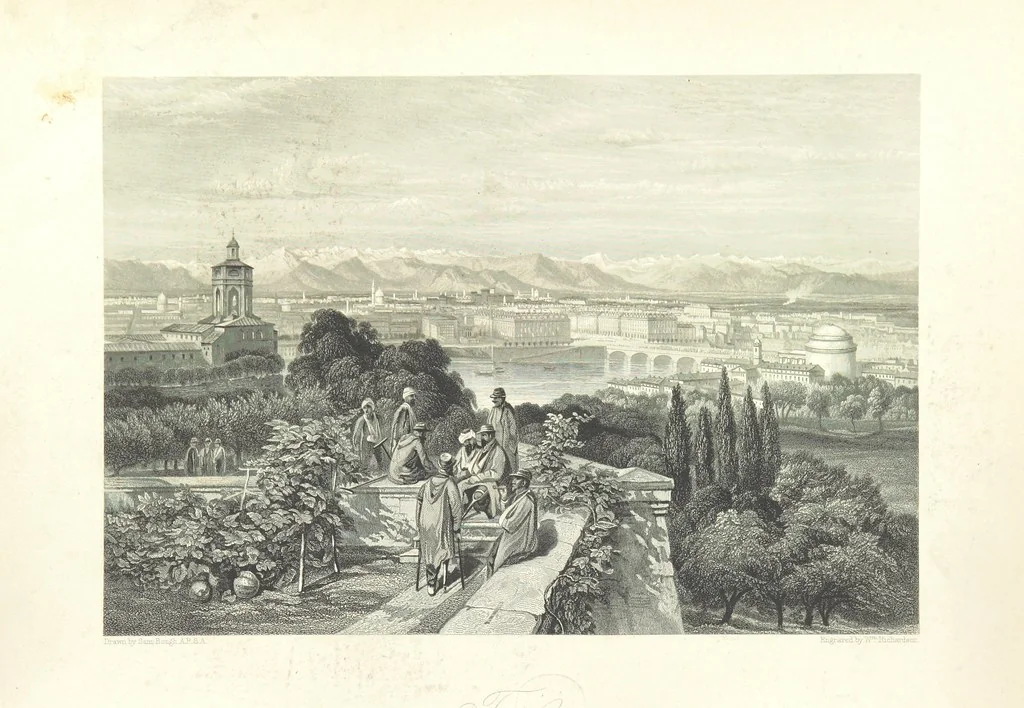 An illustration from Italy, illustrated and described, in a series of views from drawings by Stanfield, R.A., Roberts, R.A., Harding, Prout, Leitch, Brockedon, Barnard, &c. &c. With descriptions of the scenes. And an introductory essay. on the political, religious, and moral state of Italy. By Camillo Mapei [translated by David Dundas Scott] ... And a sketch of the history and progress of Italy during the last fifteen years, 1847-62, in continuation of Dr. Mapei's essay. By the Rev. Gavin Carlyle, 1864, leaf 12