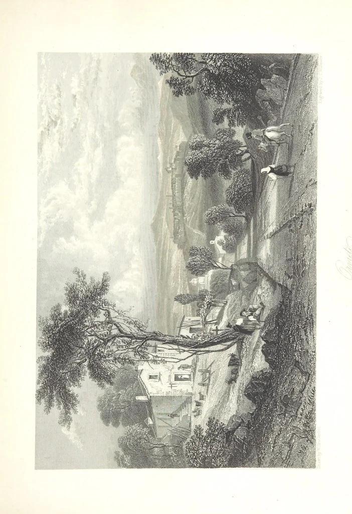 An illustration from Italy, illustrated and described, in a series of views from drawings by Stanfield, R.A., Roberts, R.A., Harding, Prout, Leitch, Brockedon, Barnard, &c. &c. With descriptions of the scenes. And an introductory essay. on the political, religious, and moral state of Italy. By Camillo Mapei [translated by David Dundas Scott] ... And a sketch of the history and progress of Italy during the last fifteen years, 1847-62, in continuation of Dr. Mapei's essay. By the Rev. Gavin Carlyle, 1864, leaf 343