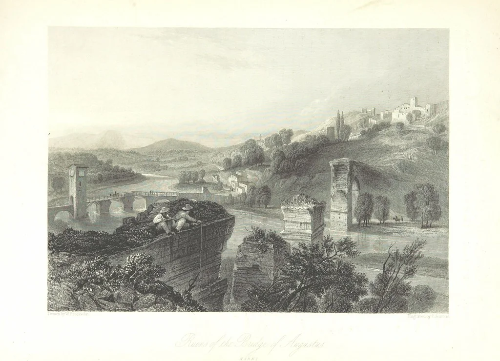 An illustration from Italy, illustrated and described, in a series of views from drawings by Stanfield, R.A., Roberts, R.A., Harding, Prout, Leitch, Brockedon, Barnard, &c. &c. With descriptions of the scenes. And an introductory essay. on the political, religious, and moral state of Italy. By Camillo Mapei [translated by David Dundas Scott] ... And a sketch of the history and progress of Italy during the last fifteen years, 1847-62, in continuation of Dr. Mapei's essay. By the Rev. Gavin Carlyle, 1864, leaf 351