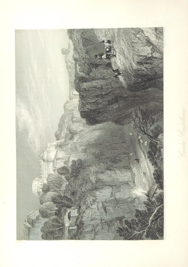 An illustration from Italy, illustrated and described, in a series of views from drawings by Stanfield, R.A., Roberts, R.A., Harding, Prout, Leitch, Brockedon, Barnard, &c. &c. With descriptions of the scenes. And an introductory essay. on the political, religious, and moral state of Italy. By Camillo Mapei [translated by David Dundas Scott] ... And a sketch of the history and progress of Italy during the last fifteen years, 1847-62, in continuation of Dr. Mapei's essay. By the Rev. Gavin Carlyle, 1864, leaf 358