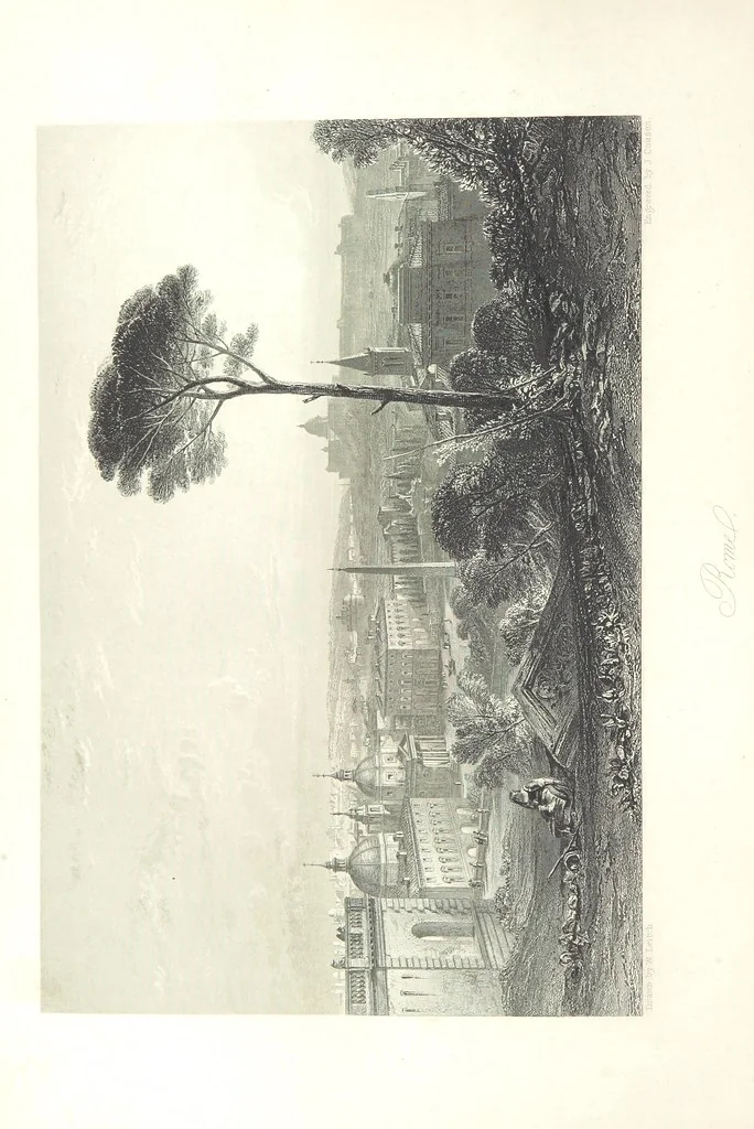 An illustration from Italy, illustrated and described, in a series of views from drawings by Stanfield, R.A., Roberts, R.A., Harding, Prout, Leitch, Brockedon, Barnard, &c. &c. With descriptions of the scenes. And an introductory essay. on the political, religious, and moral state of Italy. By Camillo Mapei [translated by David Dundas Scott] ... And a sketch of the history and progress of Italy during the last fifteen years, 1847-62, in continuation of Dr. Mapei's essay. By the Rev. Gavin Carlyle, 1864, leaf 370
