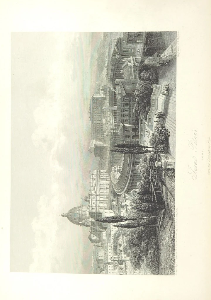 An illustration from Italy, illustrated and described, in a series of views from drawings by Stanfield, R.A., Roberts, R.A., Harding, Prout, Leitch, Brockedon, Barnard, &c. &c. With descriptions of the scenes. And an introductory essay. on the political, religious, and moral state of Italy. By Camillo Mapei [translated by David Dundas Scott] ... And a sketch of the history and progress of Italy during the last fifteen years, 1847-62, in continuation of Dr. Mapei's essay. By the Rev. Gavin Carlyle, 1864, leaf 408