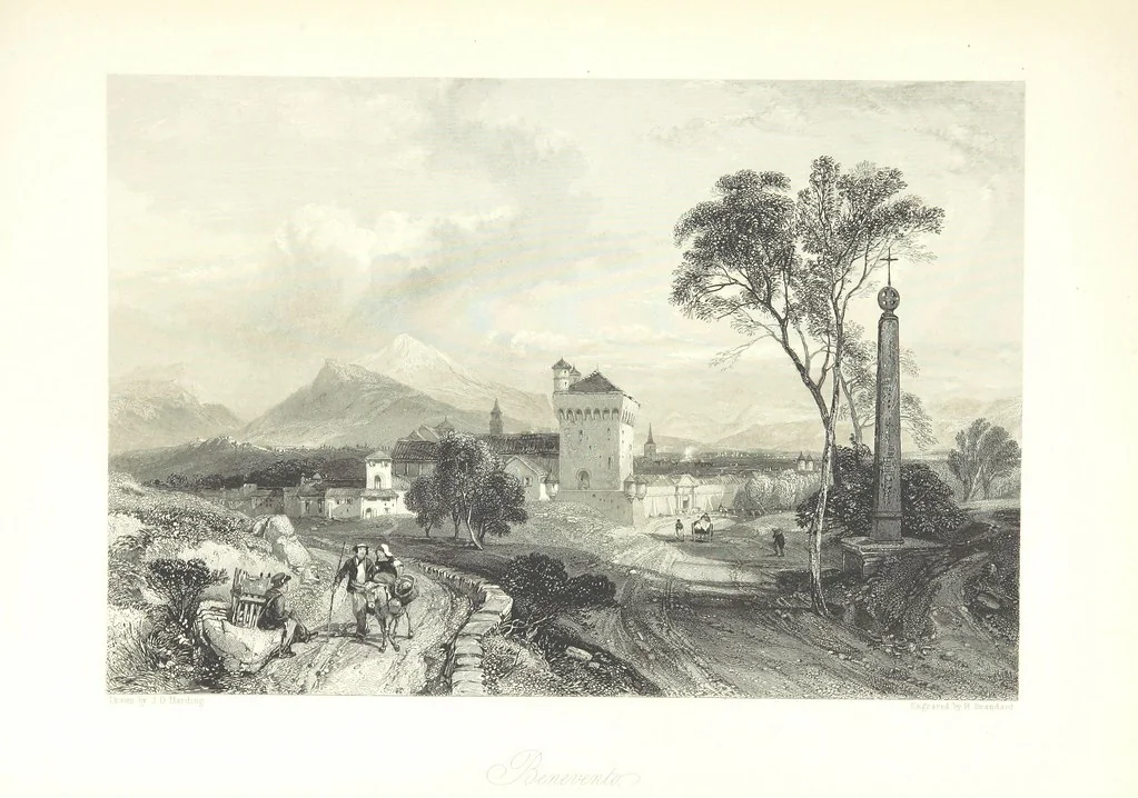 An illustration from Italy, illustrated and described, in a series of views from drawings by Stanfield, R.A., Roberts, R.A., Harding, Prout, Leitch, Brockedon, Barnard, &c. &c. With descriptions of the scenes. And an introductory essay. on the political, religious, and moral state of Italy. By Camillo Mapei [translated by David Dundas Scott] ... And a sketch of the history and progress of Italy during the last fifteen years, 1847-62, in continuation of Dr. Mapei's essay. By the Rev. Gavin Carlyle, 1864, leaf 475