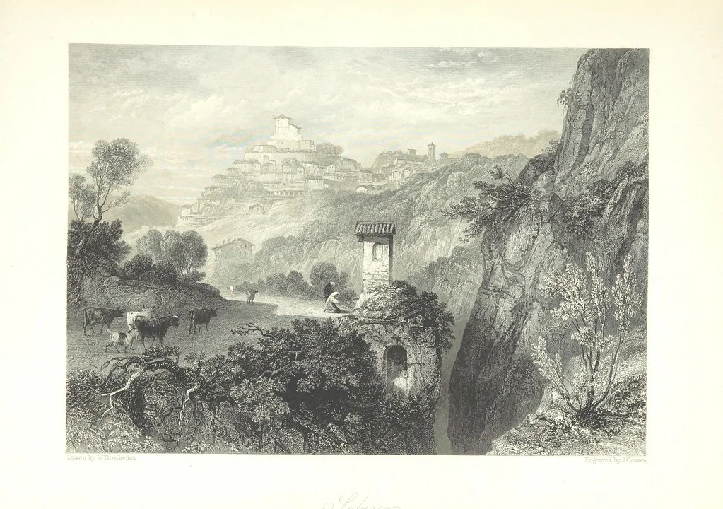 An illustration from Italy, illustrated and described, in a series of views from drawings by Stanfield, R.A., Roberts, R.A., Harding, Prout, Leitch, Brockedon, Barnard, &c. &c. With descriptions of the scenes. And an introductory essay. on the political, religious, and moral state of Italy. By Camillo Mapei [translated by David Dundas Scott] ... And a sketch of the history and progress of Italy during the last fifteen years, 1847-62, in continuation of Dr. Mapei's essay. By the Rev. Gavin Carlyle, 1864, leaf 479