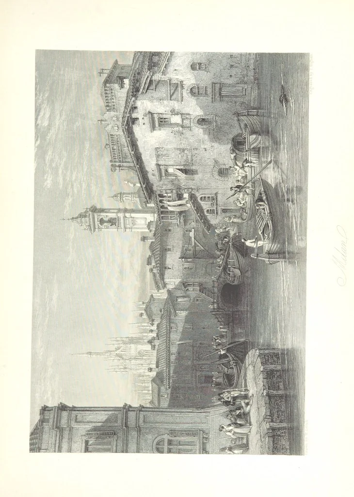 An illustration from Italy, illustrated and described, in a series of views from drawings by Stanfield, R.A., Roberts, R.A., Harding, Prout, Leitch, Brockedon, Barnard, &c. &c. With descriptions of the scenes. And an introductory essay. on the political, religious, and moral state of Italy. By Camillo Mapei [translated by David Dundas Scott] ... And a sketch of the history and progress of Italy during the last fifteen years, 1847-62, in continuation of Dr. Mapei's essay. By the Rev. Gavin Carlyle, 1864, leaf 565