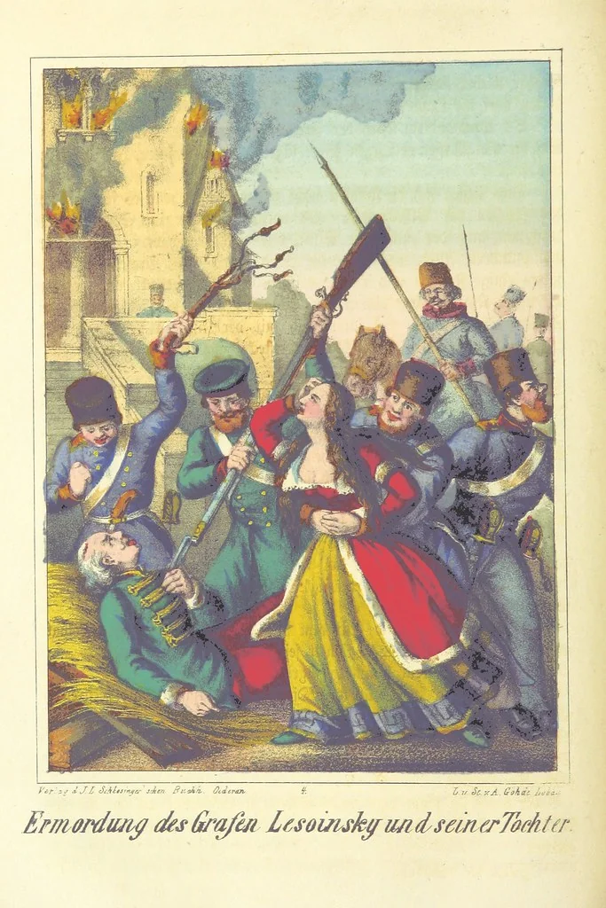 An illustration from Die nächtlichen Rächer und die unsichtbare Regierung. Scenen und Skizzen aus den Geheimnissen der jüngsten polnischen Revolution, 1864, leaf 134
