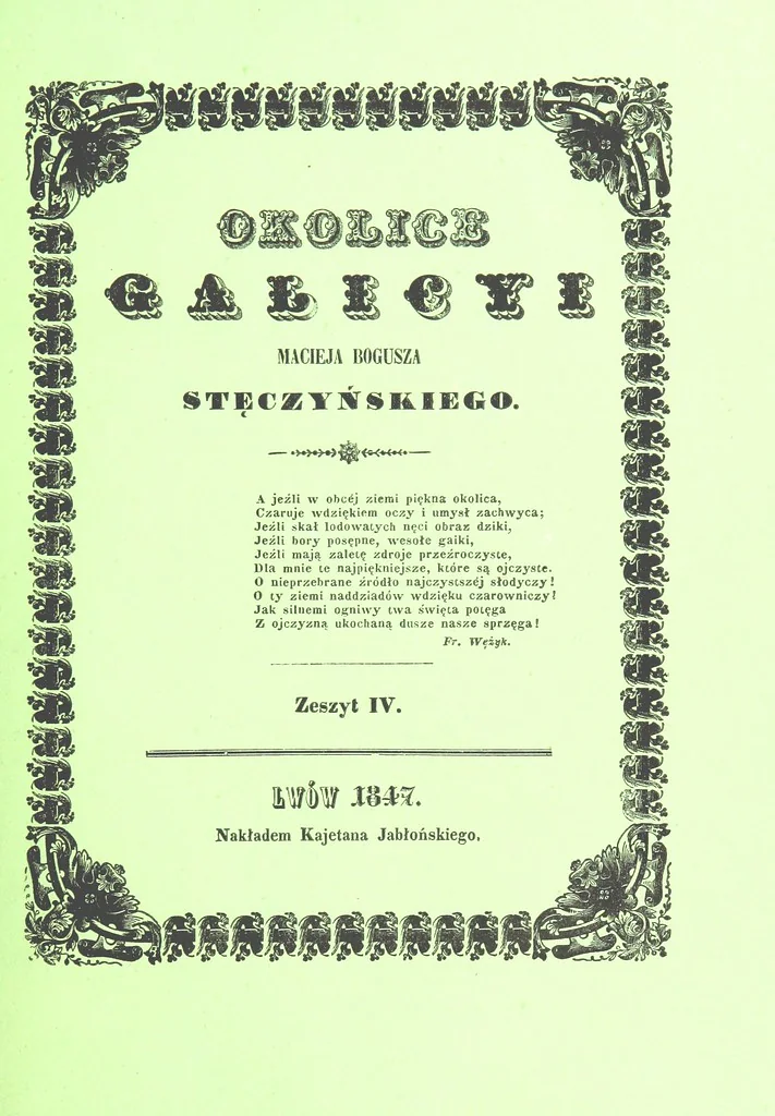 An illustration from Okolice Galicyi M. B. Stęczyńskiego. [88 lithographic views from drawings by M. B. Stęczyński, with descriptive letter-press to nos. 1-80 by K. J, 1847, leaf 127