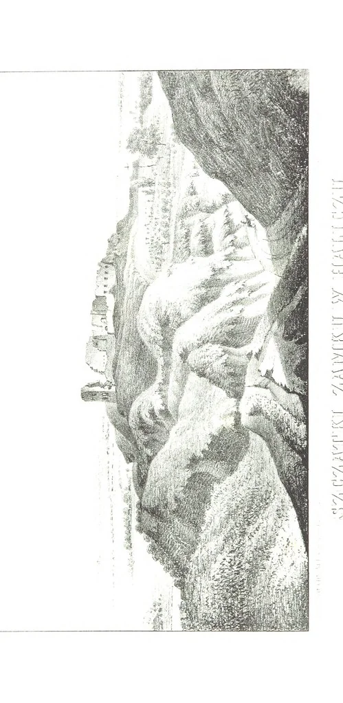 An illustration from Okolice Galicyi M. B. Stęczyńskiego. [88 lithographic views from drawings by M. B. Stęczyński, with descriptive letter-press to nos. 1-80 by K. J, 1847, leaf 240