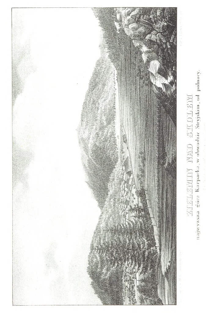 An illustration from Okolice Galicyi M. B. Stęczyńskiego. [88 lithographic views from drawings by M. B. Stęczyński, with descriptive letter-press to nos. 1-80 by K. J, 1847, leaf 324
