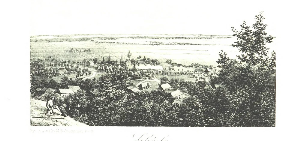 An illustration from Okolice Galicyi M. B. Stęczyńskiego. [88 lithographic views from drawings by M. B. Stęczyński, with descriptive letter-press to nos. 1-80 by K. J, 1847, leaf 389