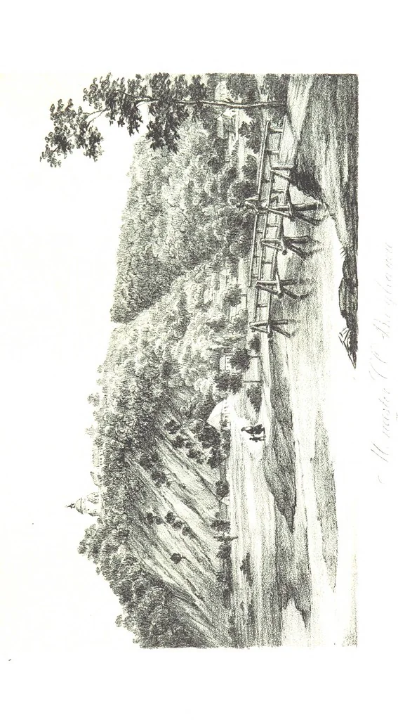 An illustration from Okolice Galicyi M. B. Stęczyńskiego. [88 lithographic views from drawings by M. B. Stęczyński, with descriptive letter-press to nos. 1-80 by K. J, 1847, leaf 393