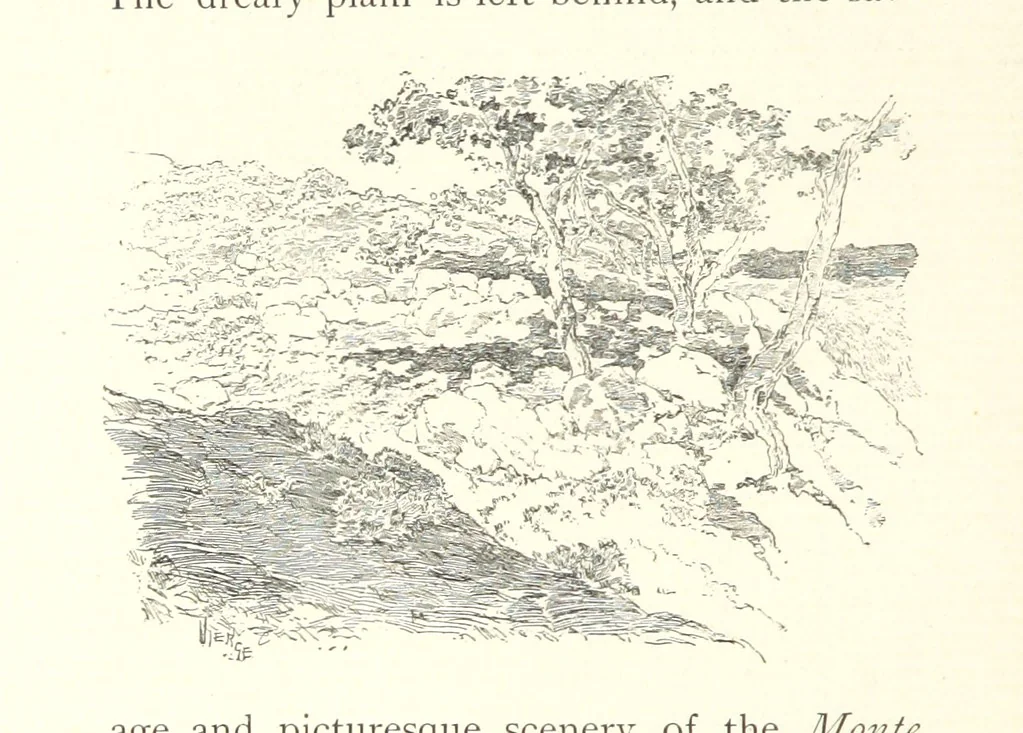 An illustration from On the Trail of Don Quixote: being a record of rambles in the ancient province of La Mancha ... Illustrated by D. Vierge, 1897, leaf 100