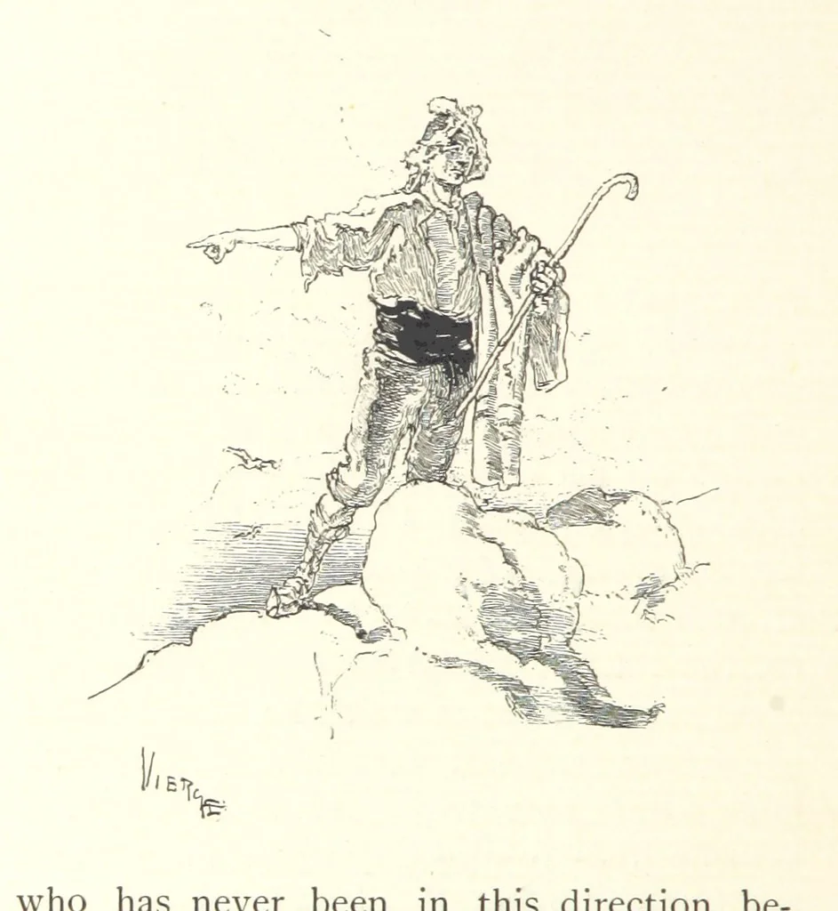 An illustration from On the Trail of Don Quixote: being a record of rambles in the ancient province of La Mancha ... Illustrated by D. Vierge, 1897, leaf 114