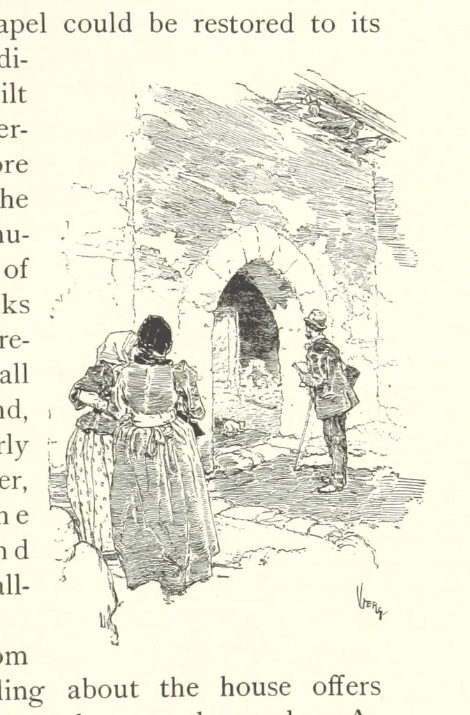 An illustration from On the Trail of Don Quixote: being a record of rambles in the ancient province of La Mancha ... Illustrated by D. Vierge, 1897, leaf 123