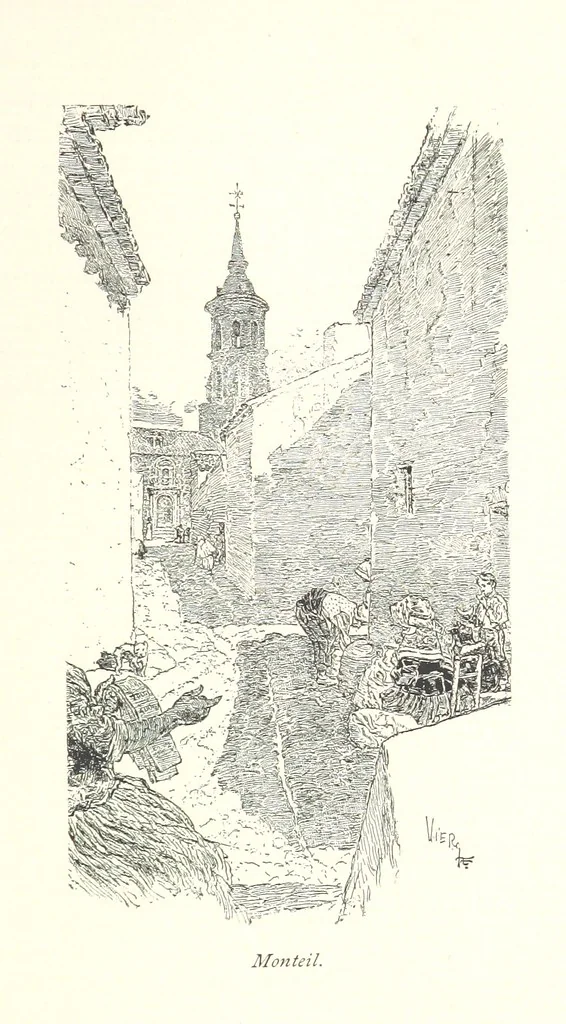 An illustration from On the Trail of Don Quixote: being a record of rambles in the ancient province of La Mancha ... Illustrated by D. Vierge, 1897, leaf 133