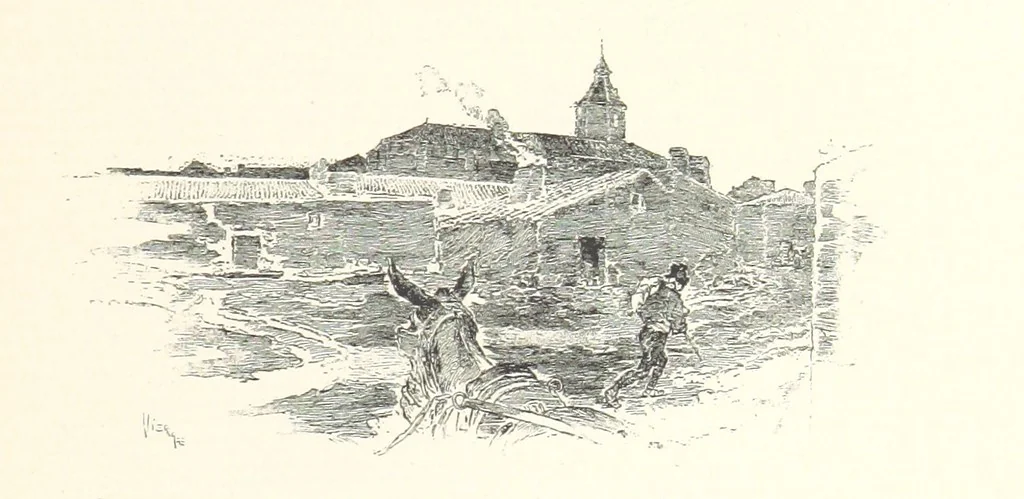 An illustration from On the Trail of Don Quixote: being a record of rambles in the ancient province of La Mancha ... Illustrated by D. Vierge, 1897, leaf 135