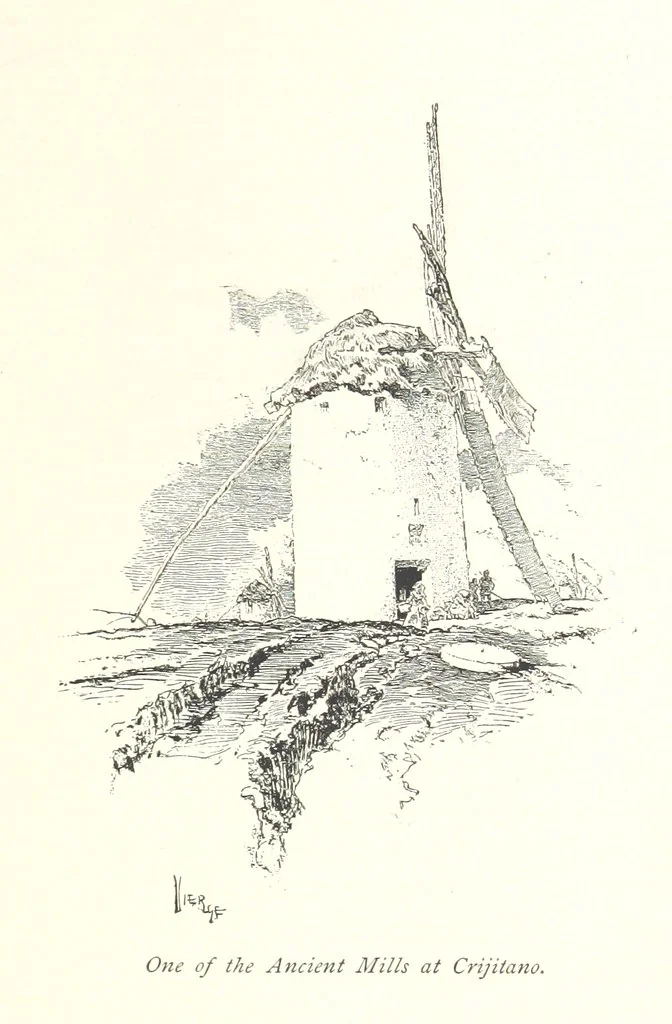 An illustration from On the Trail of Don Quixote: being a record of rambles in the ancient province of La Mancha ... Illustrated by D. Vierge, 1897, leaf 169