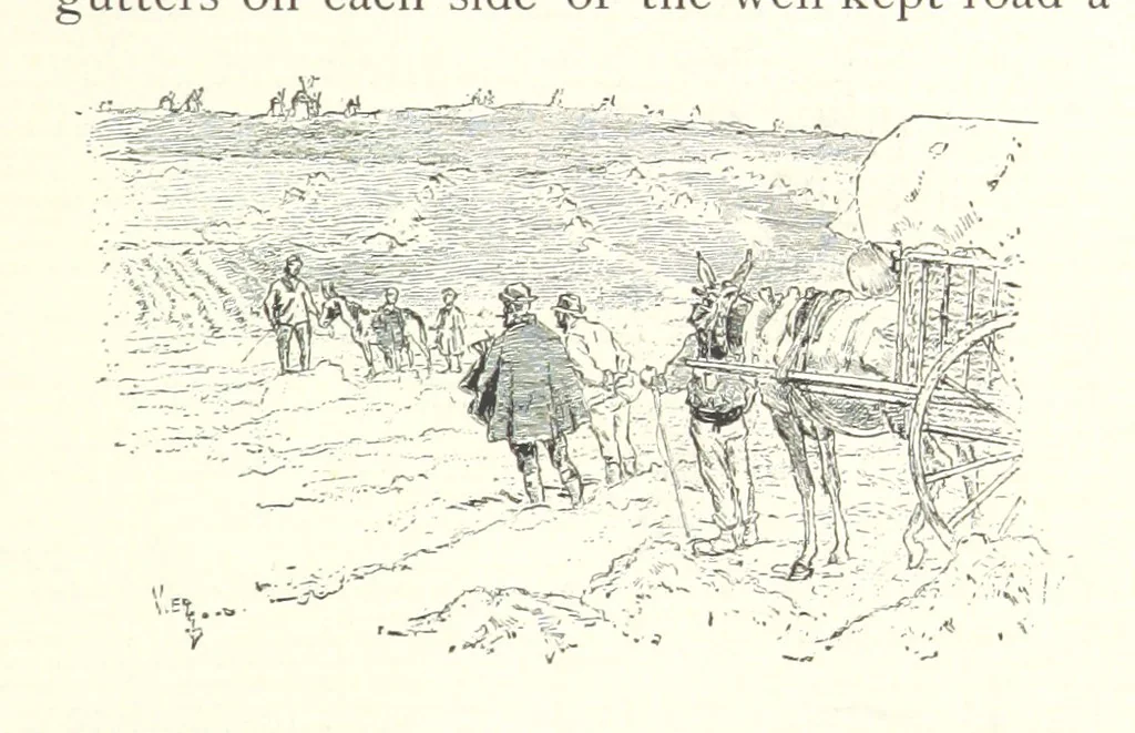 An illustration from On the Trail of Don Quixote: being a record of rambles in the ancient province of La Mancha ... Illustrated by D. Vierge, 1897, leaf 171