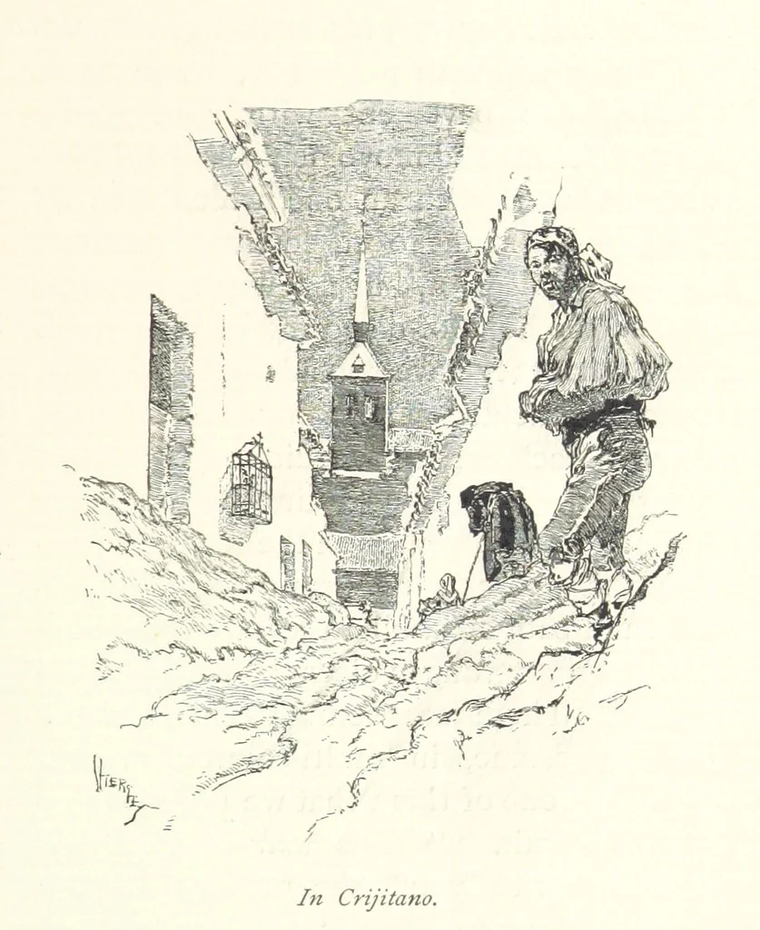 An illustration from On the Trail of Don Quixote: being a record of rambles in the ancient province of La Mancha ... Illustrated by D. Vierge, 1897, leaf 173