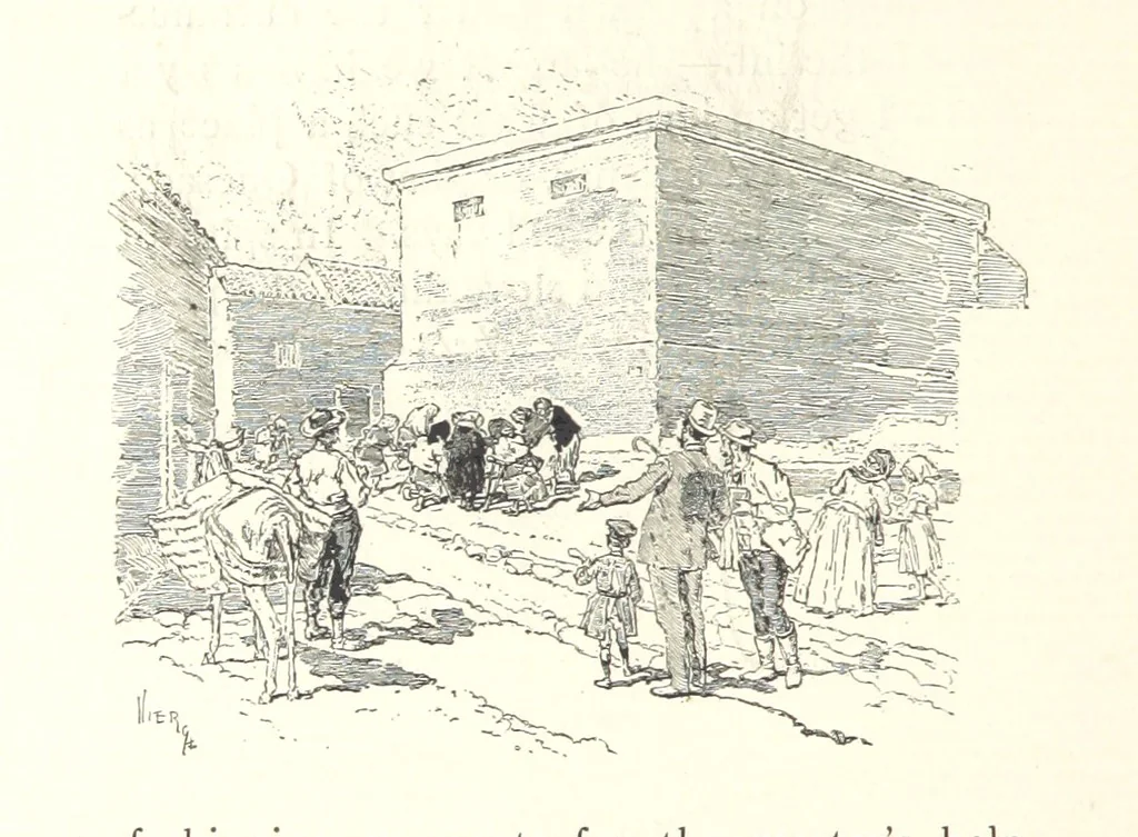 An illustration from On the Trail of Don Quixote: being a record of rambles in the ancient province of La Mancha ... Illustrated by D. Vierge, 1897, leaf 176