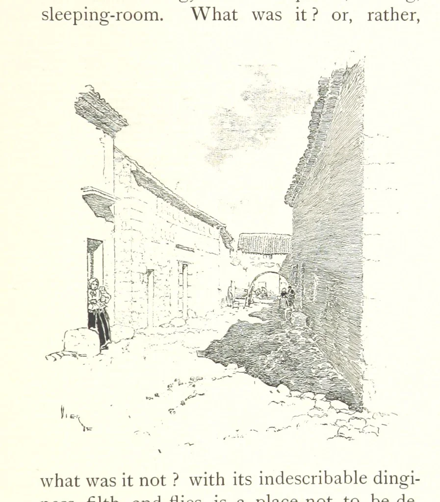 An illustration from On the Trail of Don Quixote: being a record of rambles in the ancient province of La Mancha ... Illustrated by D. Vierge, 1897, leaf 185