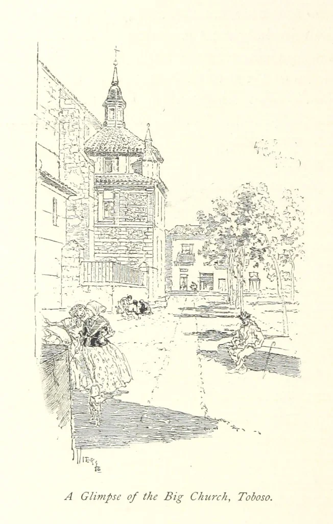 An illustration from On the Trail of Don Quixote: being a record of rambles in the ancient province of La Mancha ... Illustrated by D. Vierge, 1897, leaf 186