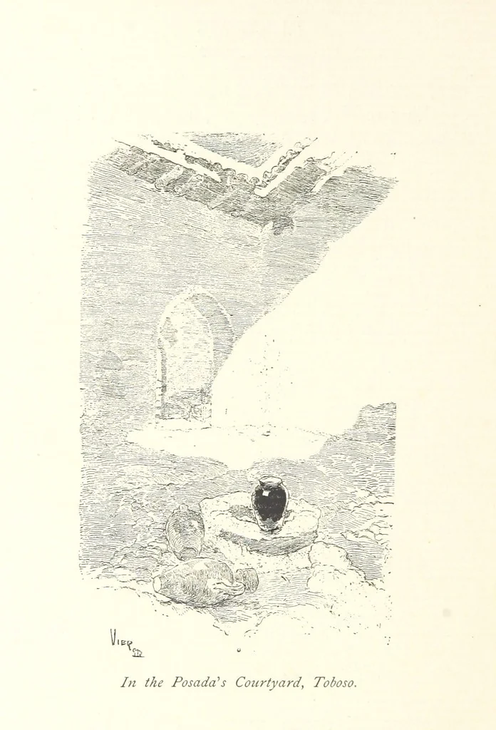 An illustration from On the Trail of Don Quixote: being a record of rambles in the ancient province of La Mancha ... Illustrated by D. Vierge, 1897, leaf 194