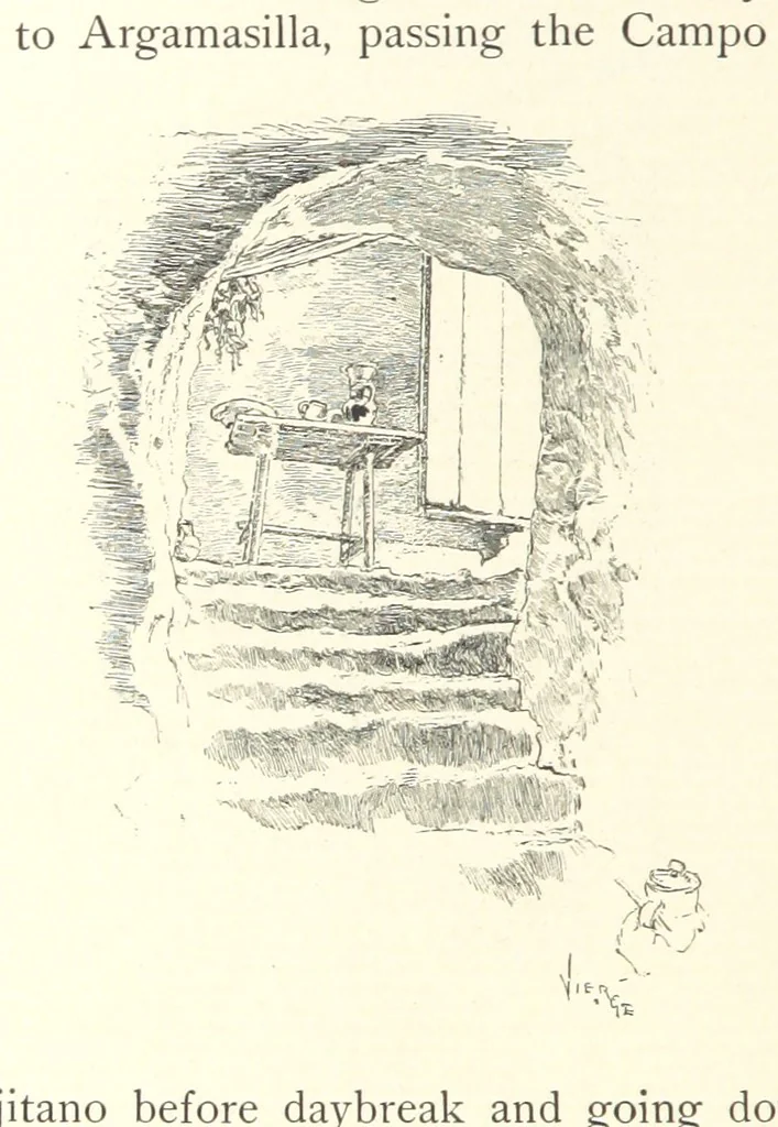 An illustration from On the Trail of Don Quixote: being a record of rambles in the ancient province of La Mancha ... Illustrated by D. Vierge, 1897, leaf 200