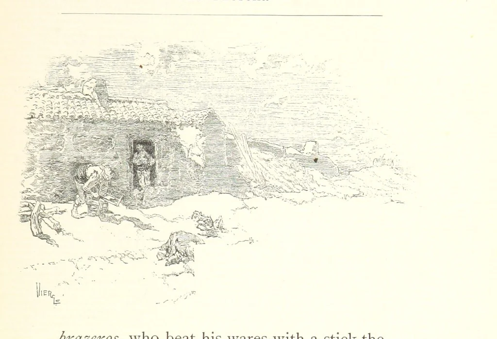 An illustration from On the Trail of Don Quixote: being a record of rambles in the ancient province of La Mancha ... Illustrated by D. Vierge, 1897, leaf 217