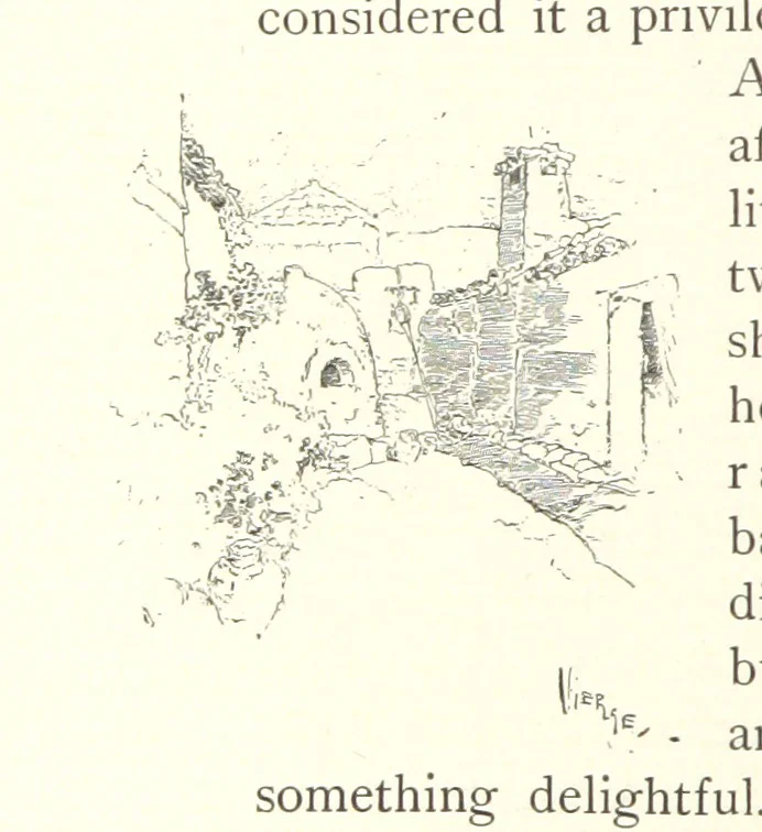 An illustration from On the Trail of Don Quixote: being a record of rambles in the ancient province of La Mancha ... Illustrated by D. Vierge, 1897, leaf 220