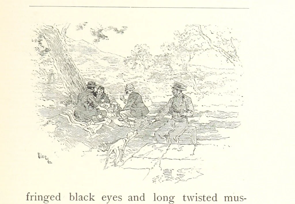 An illustration from On the Trail of Don Quixote: being a record of rambles in the ancient province of La Mancha ... Illustrated by D. Vierge, 1897, leaf 231