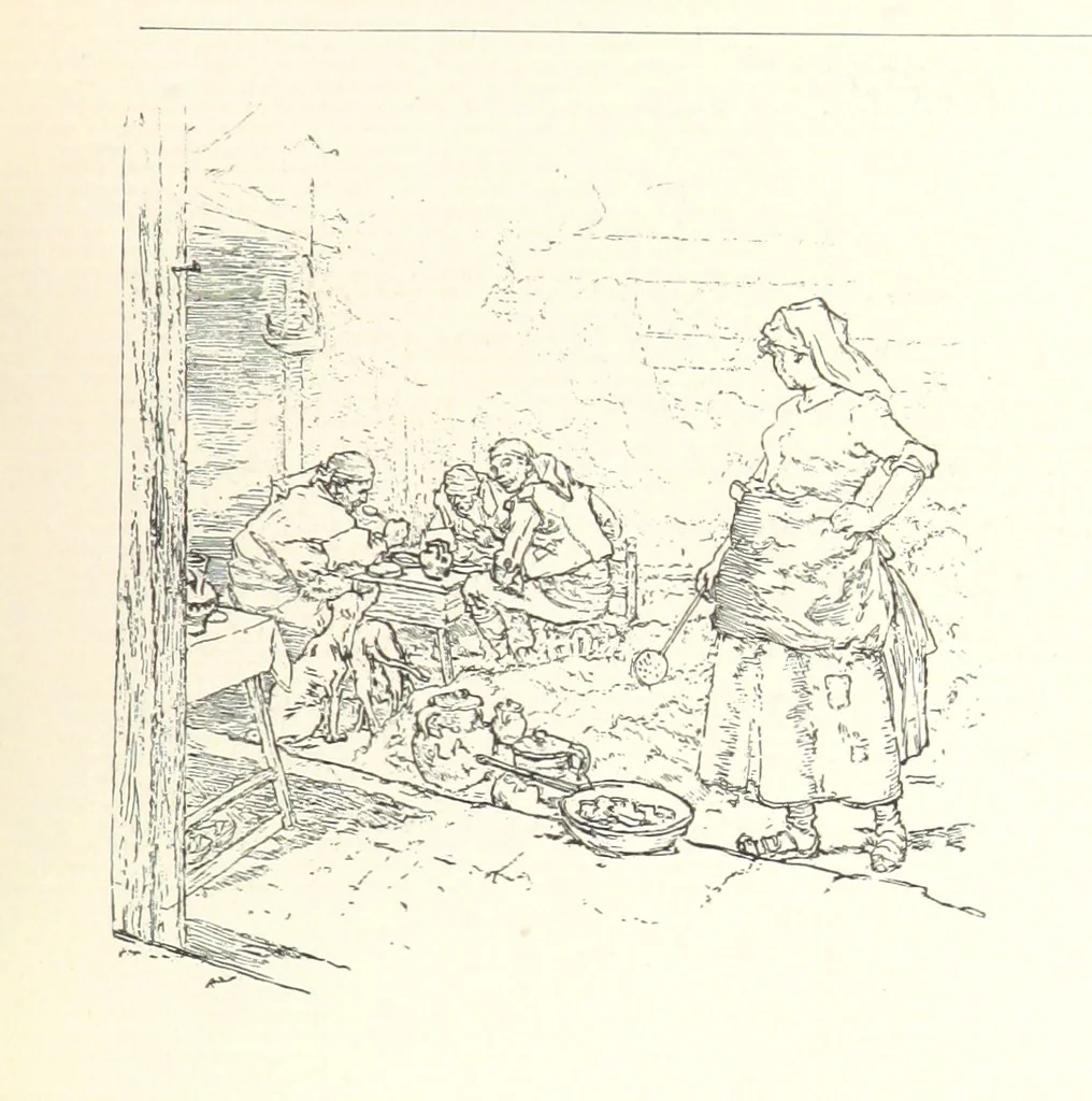 An illustration from On the Trail of Don Quixote: being a record of rambles in the ancient province of La Mancha ... Illustrated by D. Vierge, 1897, leaf 255