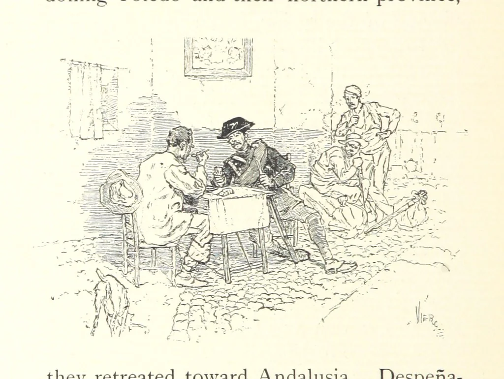 An illustration from On the Trail of Don Quixote: being a record of rambles in the ancient province of La Mancha ... Illustrated by D. Vierge, 1897, leaf 258