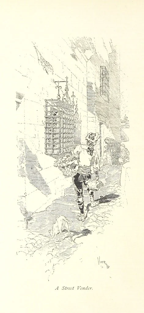 An illustration from On the Trail of Don Quixote: being a record of rambles in the ancient province of La Mancha ... Illustrated by D. Vierge, 1897, leaf 44