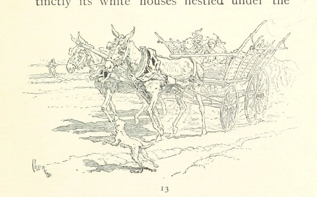 An illustration from On the Trail of Don Quixote: being a record of rambles in the ancient province of La Mancha ... Illustrated by D. Vierge, 1897, leaf 47