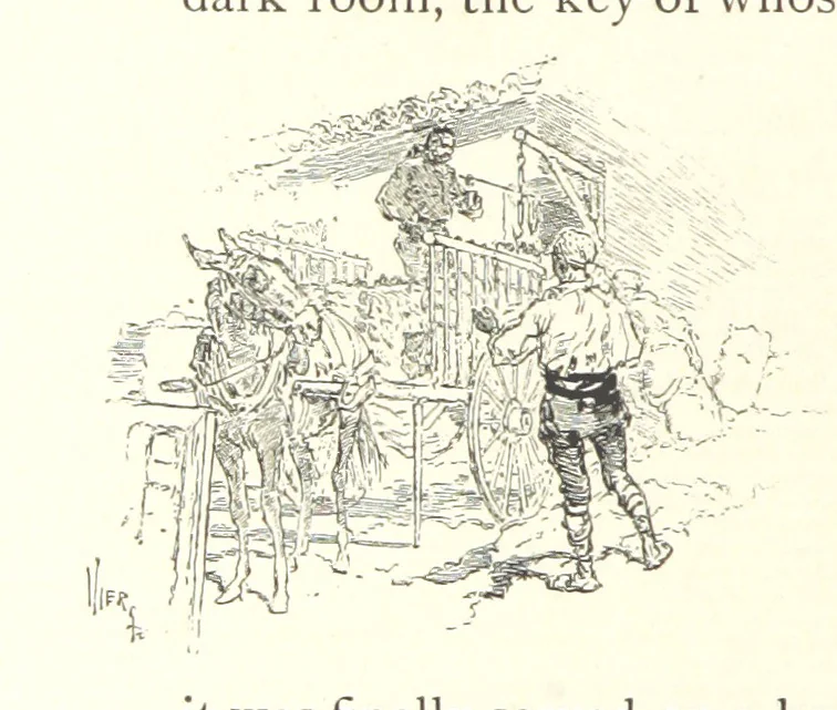 An illustration from On the Trail of Don Quixote: being a record of rambles in the ancient province of La Mancha ... Illustrated by D. Vierge, 1897, leaf 56