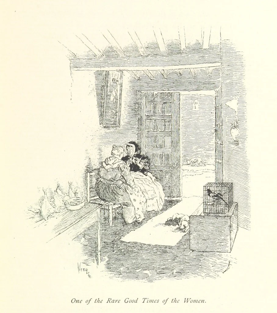 An illustration from On the Trail of Don Quixote: being a record of rambles in the ancient province of La Mancha ... Illustrated by D. Vierge, 1897, leaf 61