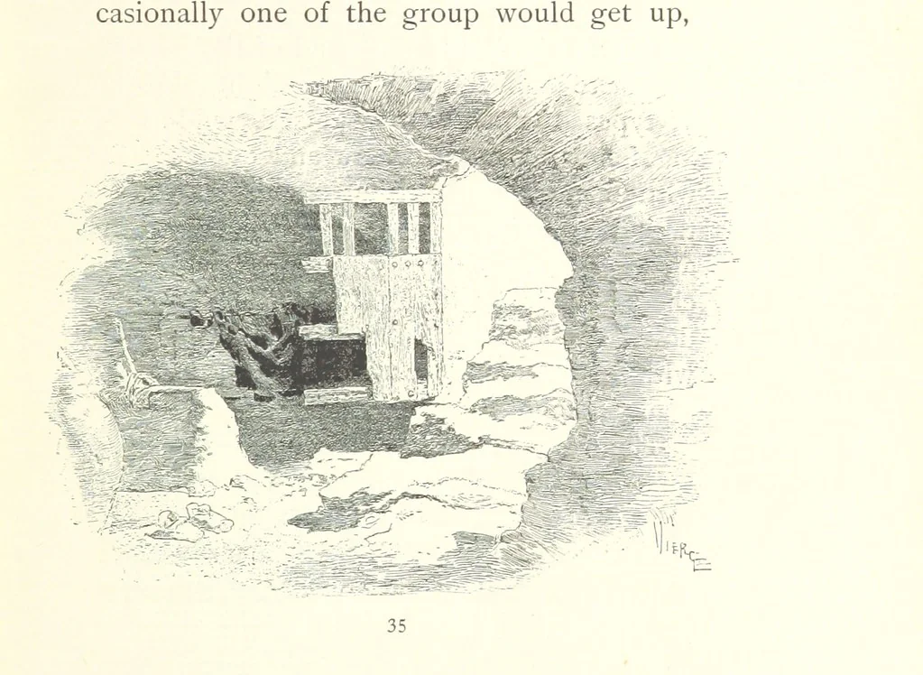 An illustration from On the Trail of Don Quixote: being a record of rambles in the ancient province of La Mancha ... Illustrated by D. Vierge, 1897, leaf 69