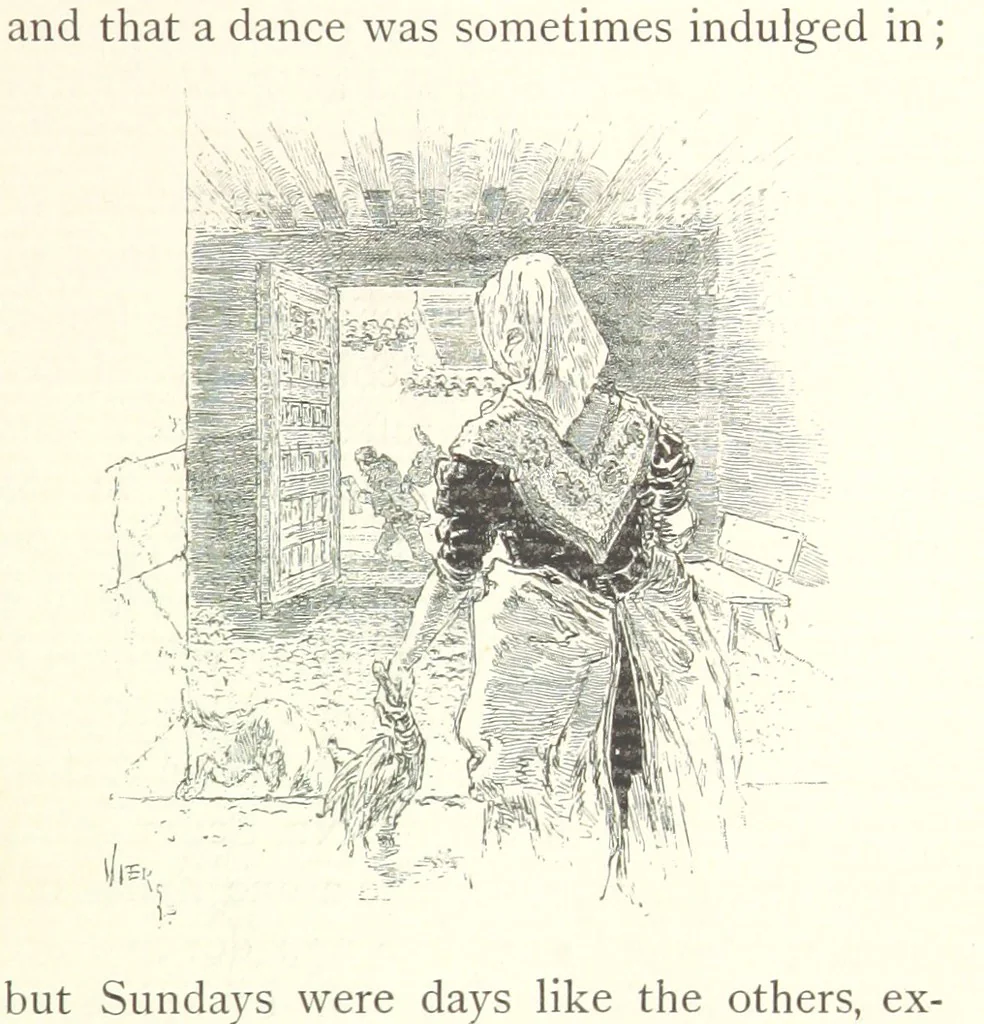 An illustration from On the Trail of Don Quixote: being a record of rambles in the ancient province of La Mancha ... Illustrated by D. Vierge, 1897, leaf 77