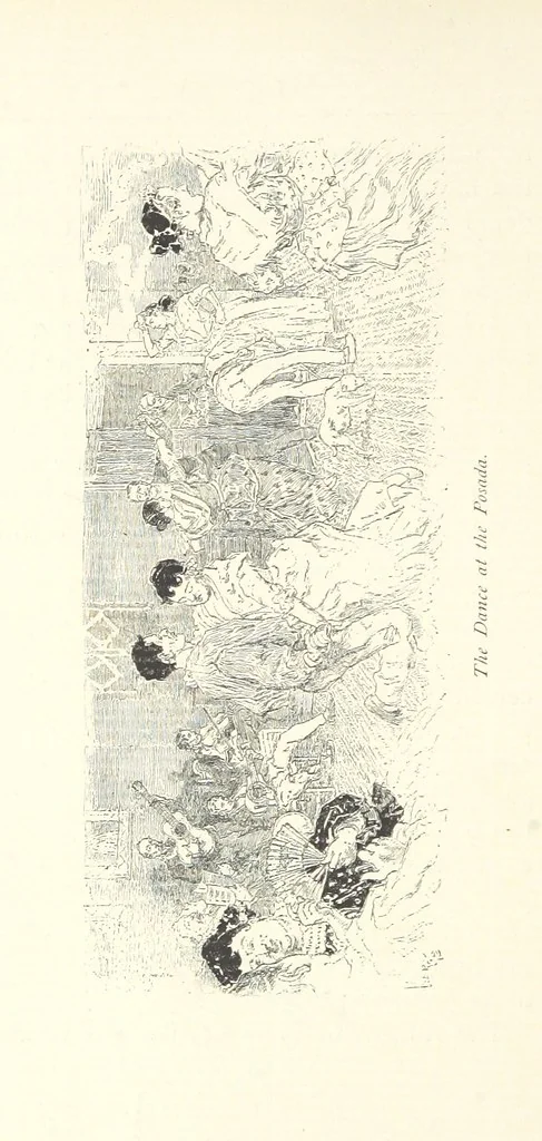 An illustration from On the Trail of Don Quixote: being a record of rambles in the ancient province of La Mancha ... Illustrated by D. Vierge, 1897, leaf 84
